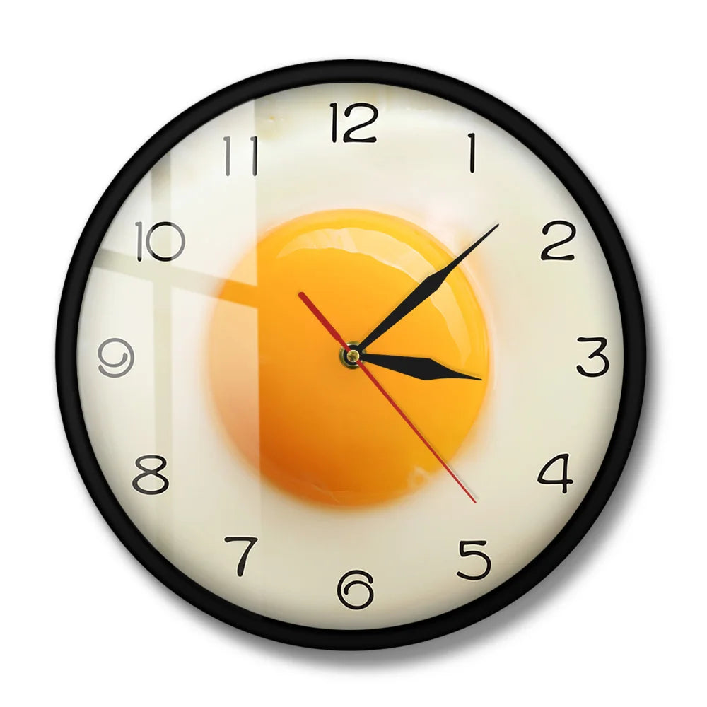 Frendorf | Wall Clock in Fried Egg Design | Humorous Modern Wall Decoration