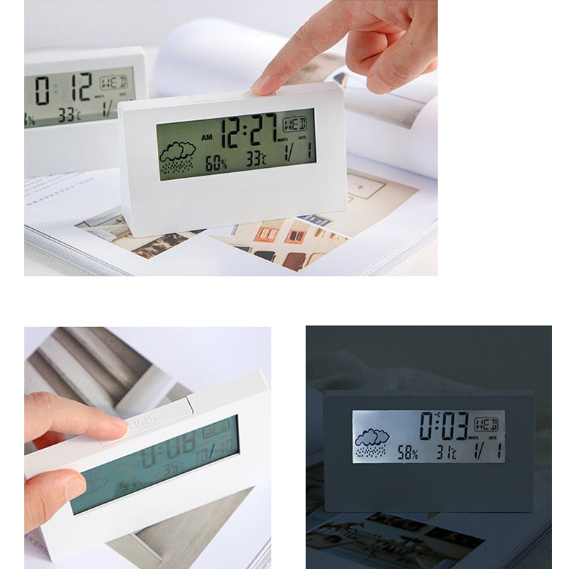 Transparent Crystal Vision Multifunctional Desktop Clock | Karnz