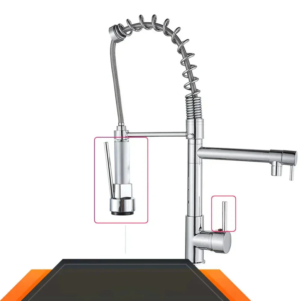 AquaWave Pro – Luxury Kitchen Faucet with Dual Outlet Skanto