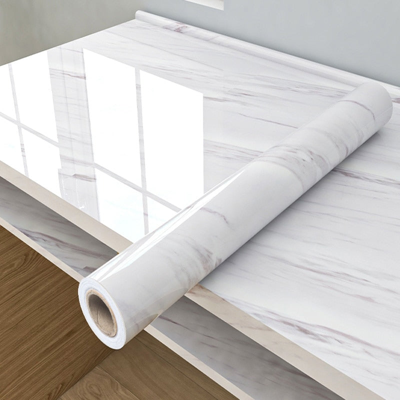 Marble Effect Self-Adhesive Waterproof Wallpaper | Skanto