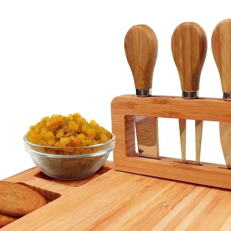 Skanto | CheeseLux – Premium Bamboo Cheese Board Set
