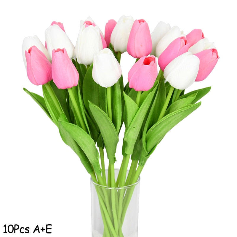 Skanto | Artificial Tulip Bouquet, Decoration (10 Pieces)