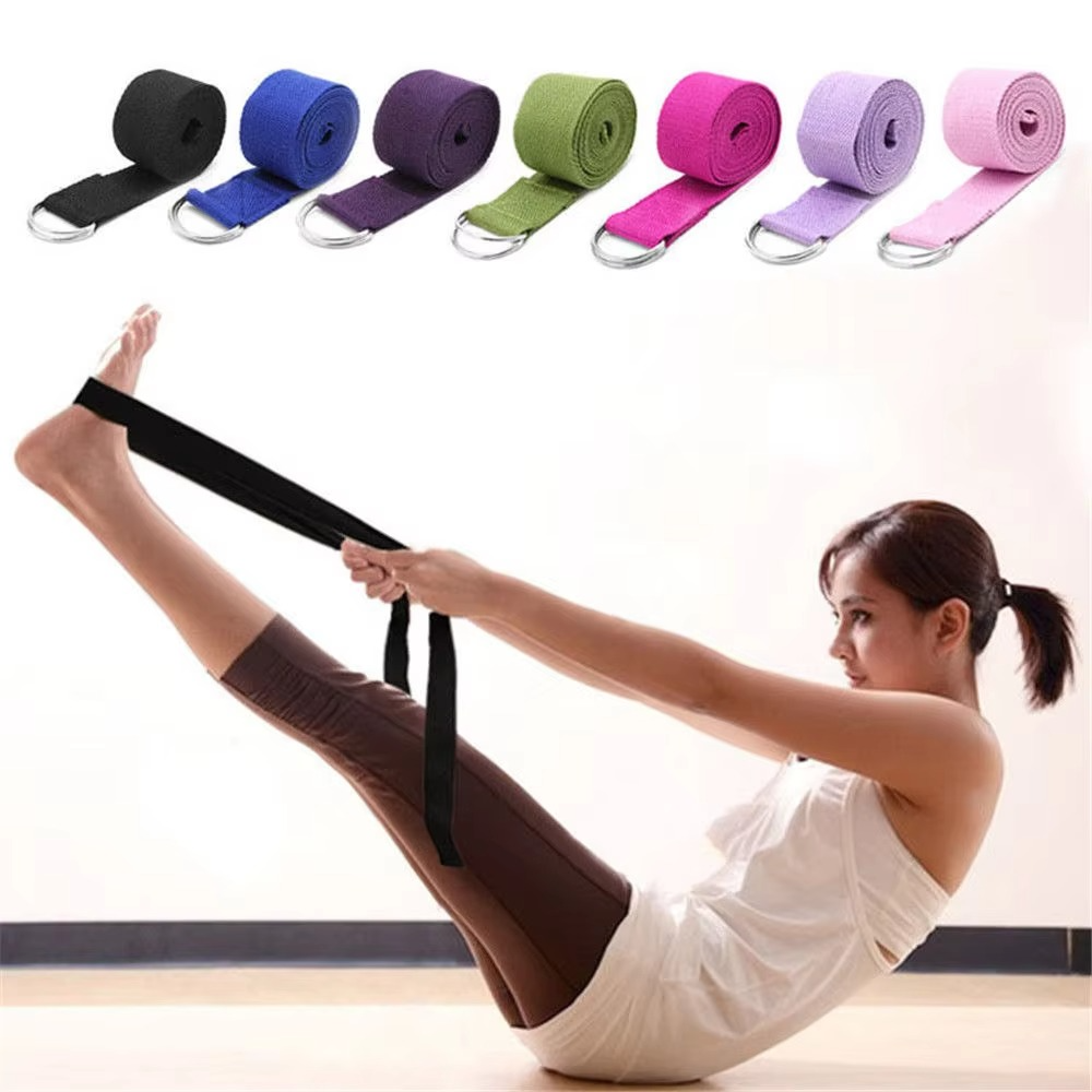 BowLift | Premium Cotton Yoga Strap with Adjustable D Ring Buckle for Stretching and Pilates
