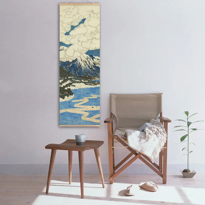 Skanto | Japanese Ou-Mi Ukiyoe Scroll Poster Landscape Wall Art Pictures Living Room Vintage Painting Country House Decor