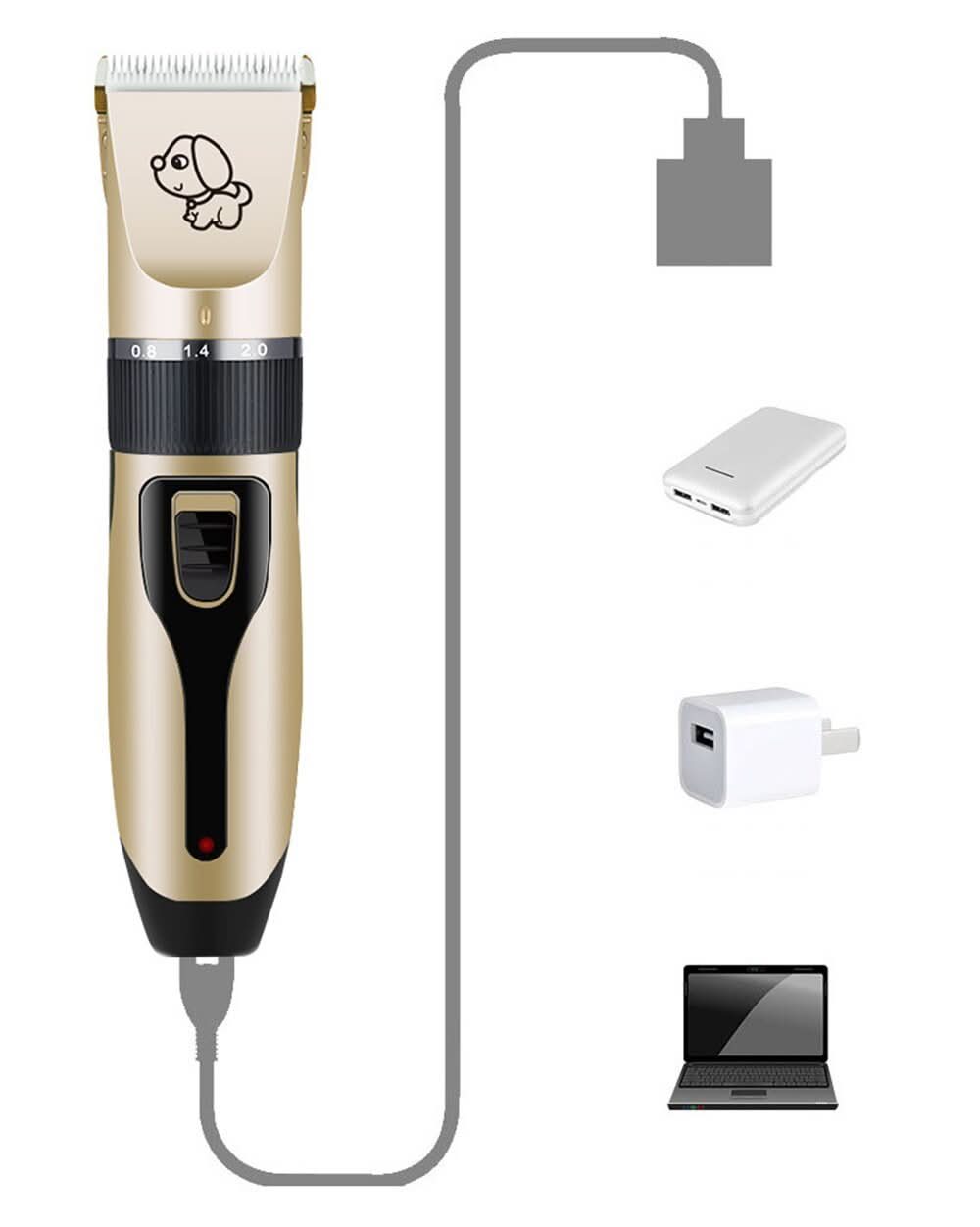 Skanto | Professional Dog Trimmer with Brush for All Coat Types
