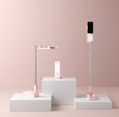 Adjustable 3ft Phone Stand with 360° Rotation, Built-in Light and Wireless Remote - perfect videography, vlogging or live stream Bowlift