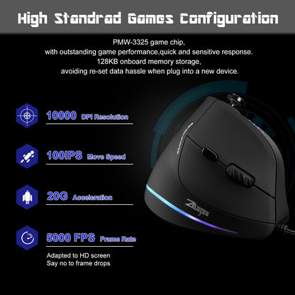 Skanto | Programmable Ergonomic RGB Game Master Mouse