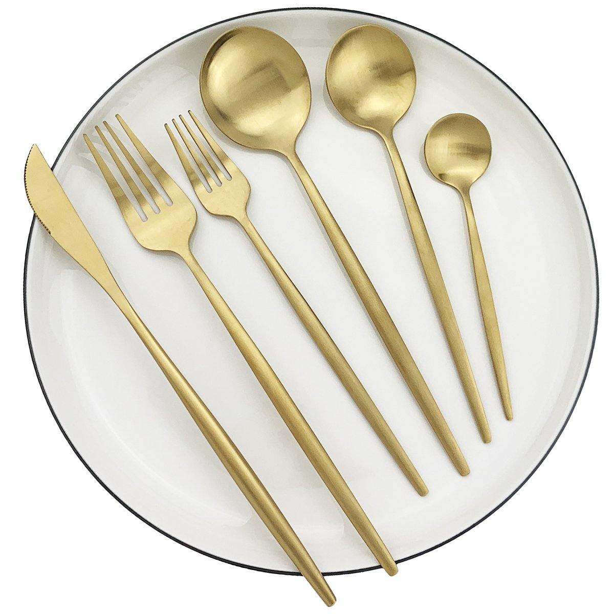 Skanto | Minimalist 36-Piece Stainless Steel Cutlery Set: Elegance and Durability