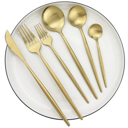 Skanto | Minimalist 36-Piece Stainless Steel Cutlery Set: Elegance and Durability