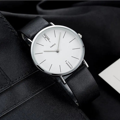 Men's wristwatch in Old Money style, classic and stylish