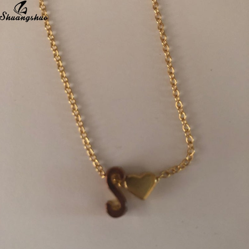 Sandsberg with heart pendant & letters