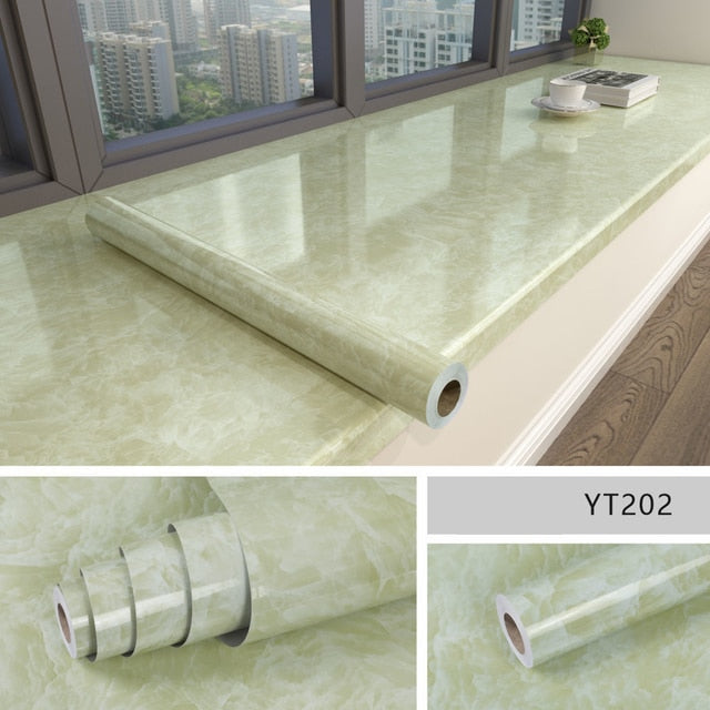 Marble Effect Self-Adhesive Waterproof Wallpaper | Skanto