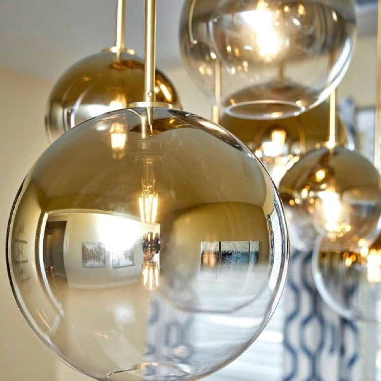 Frendorf | Glass ball pendant light | Modern Brass Design
