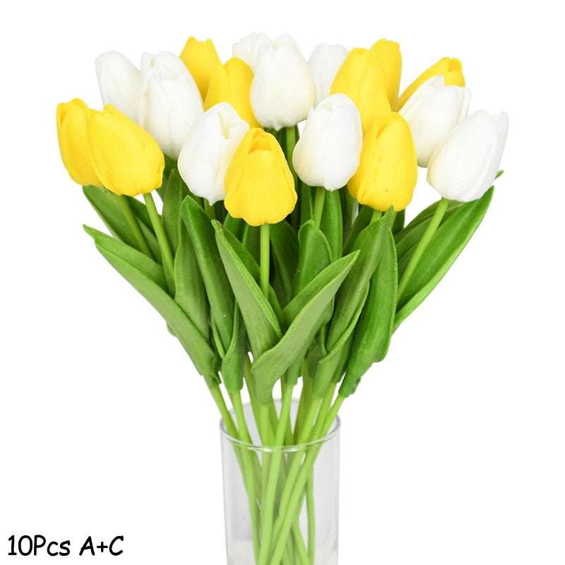 Skanto | Artificial Tulip Bouquet, Decoration (10 Pieces)
