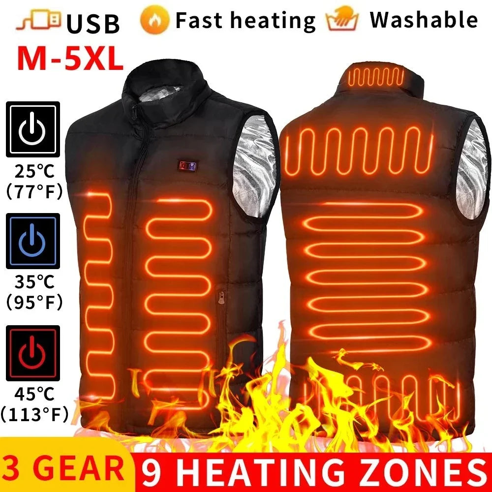 BowLift | Heated jacket with 9 heating zones | USB heat jacket for women & men | Graphene heating technology for outdoor, camping & sports | ThermoVenture