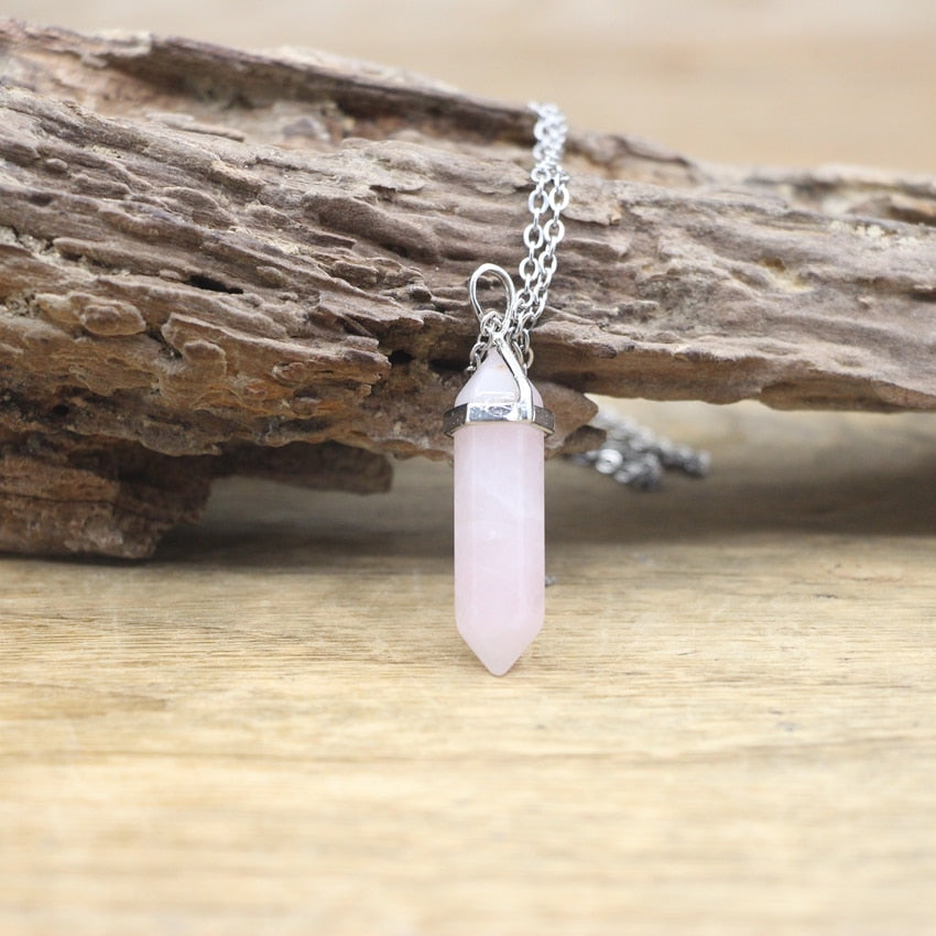 Skanto | Hexagon Natural Stone Chakra Necklace