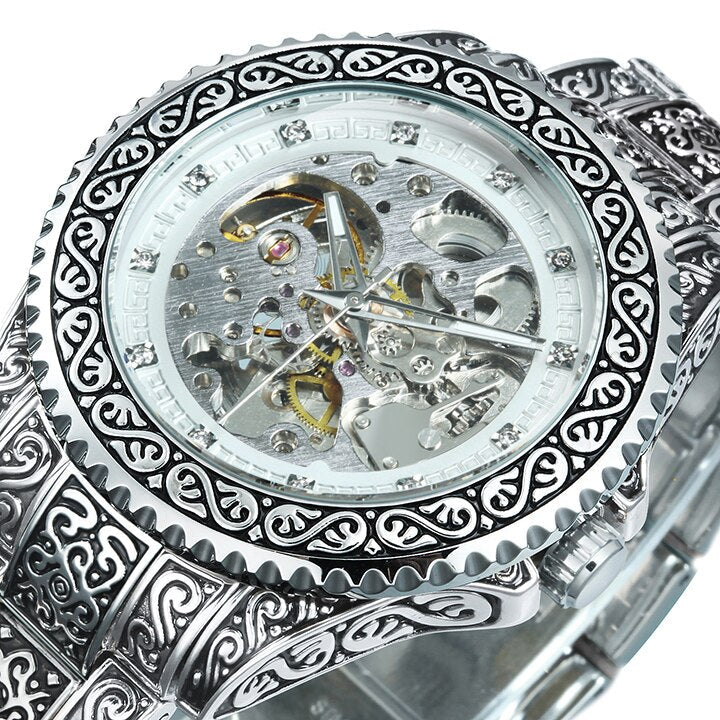 BowLift | Retro Lux Hand-Engraved Automatic Mechanic Watch