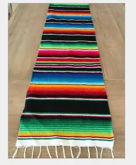 Boho-colored Mexican Serape blanket