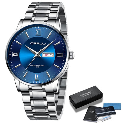 BowLift | Men’s Stainless Steel Waterproof Sport Quartz Watch