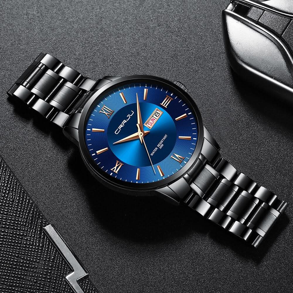 BowLift | Men’s Stainless Steel Waterproof Sport Quartz Watch
