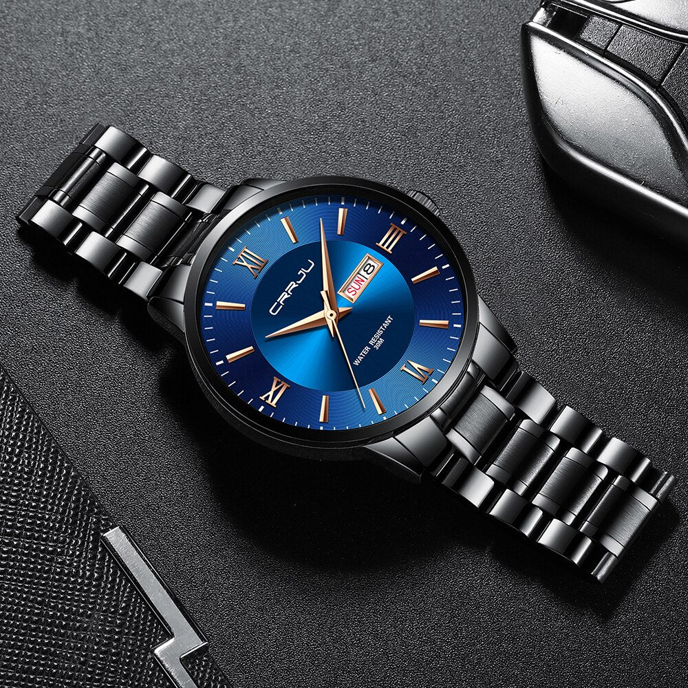 Skanto | Men's Luxury Waterproof Sports Watch – Stainless Steel Quartz Chronograph
