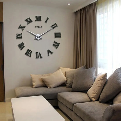 Large Modern Roman Numeral Wall Clock – Stylish Decorative Clock for Living Room, Bedroom, and Office