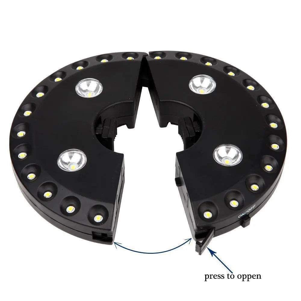BowLift | LightClip Umbrella Light | Wireless & 3 Brightness Levels | For Garden & Camping