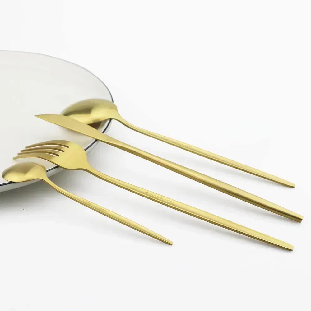 High-quality stainless steel flatware set for 6 people - Elegant flatware collection