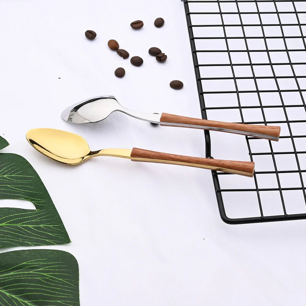 Skanto | RusticDining | Stainless Steel Cutlery with Wood Handle