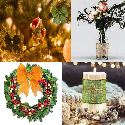Skanto | 3M Rustic Jute Ribbon – 60mm Wide Gift Ribbon for DIY, Christmas & Weddings