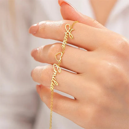 BowLift | Dual Name Heart Bracelet