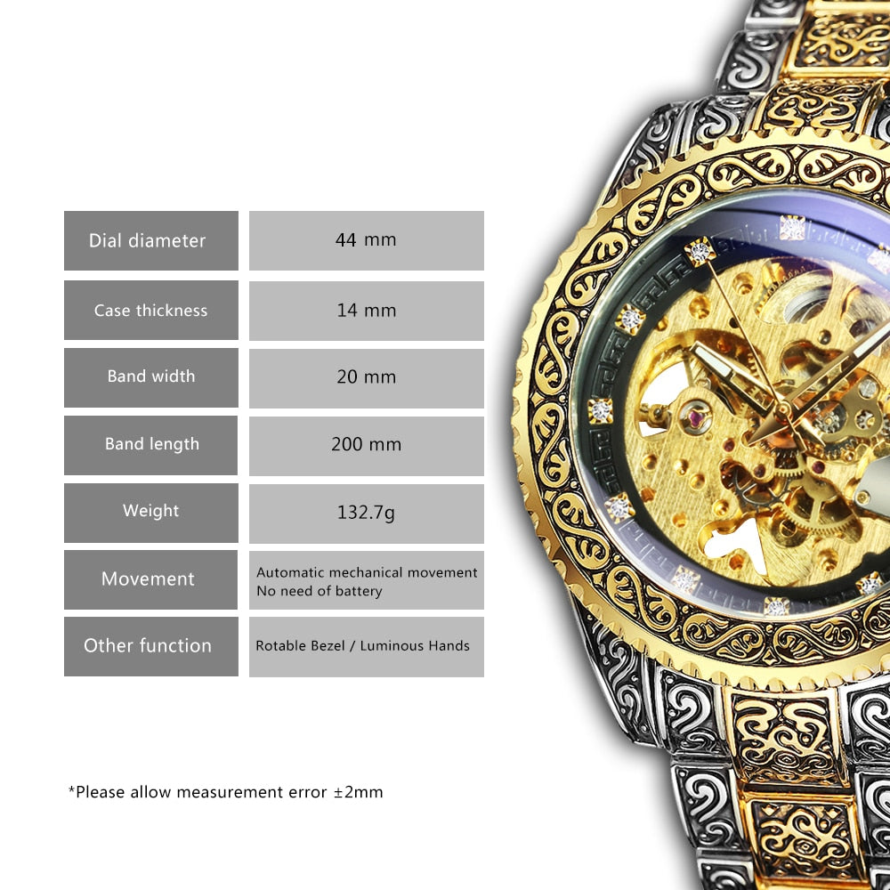 BowLift | Retro Lux Hand-Engraved Automatic Mechanic Watch
