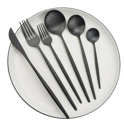 Skanto | Minimalist 36-Piece Stainless Steel Cutlery Set: Elegance and Durability