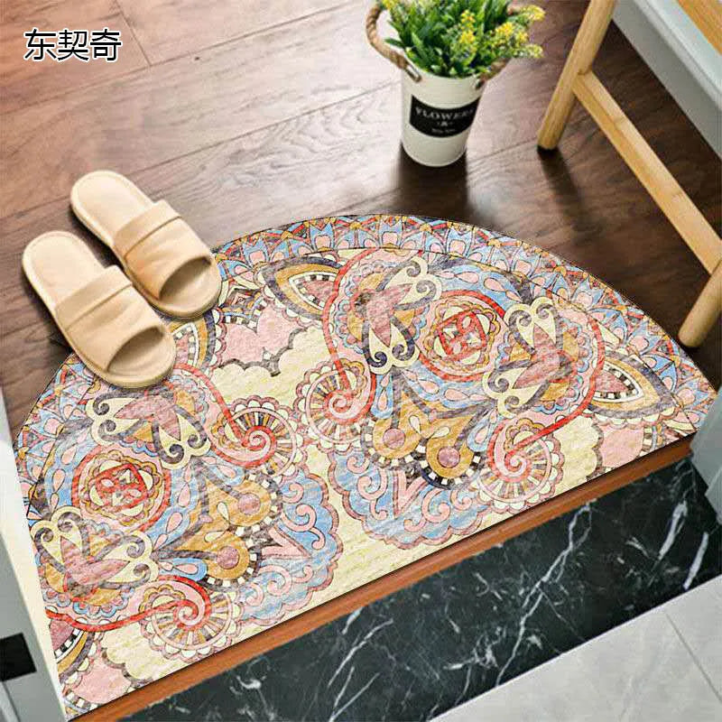 Bohemian Non-Slip Half-Moon Doormat