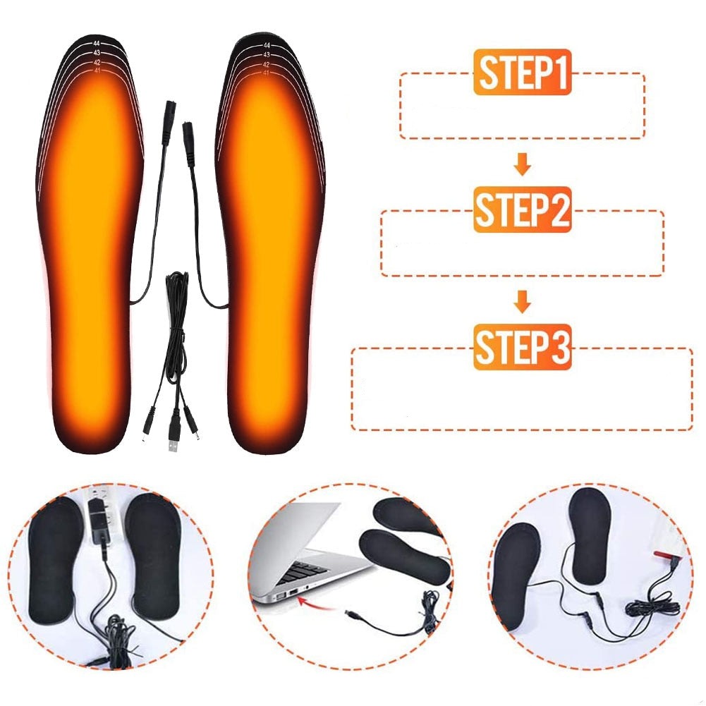 Skanto | Rechargeable Heated Insoles – USB Rechargeable with Adjustable Heat Settings