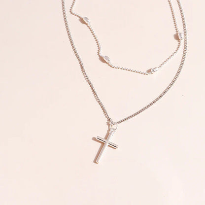 BowLift | Dainty Layered Choker and Cross Necklace