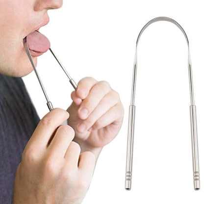 Skanto | Stainless Steel Tongue Scraper for Fresh Breath and Oral Hygiene