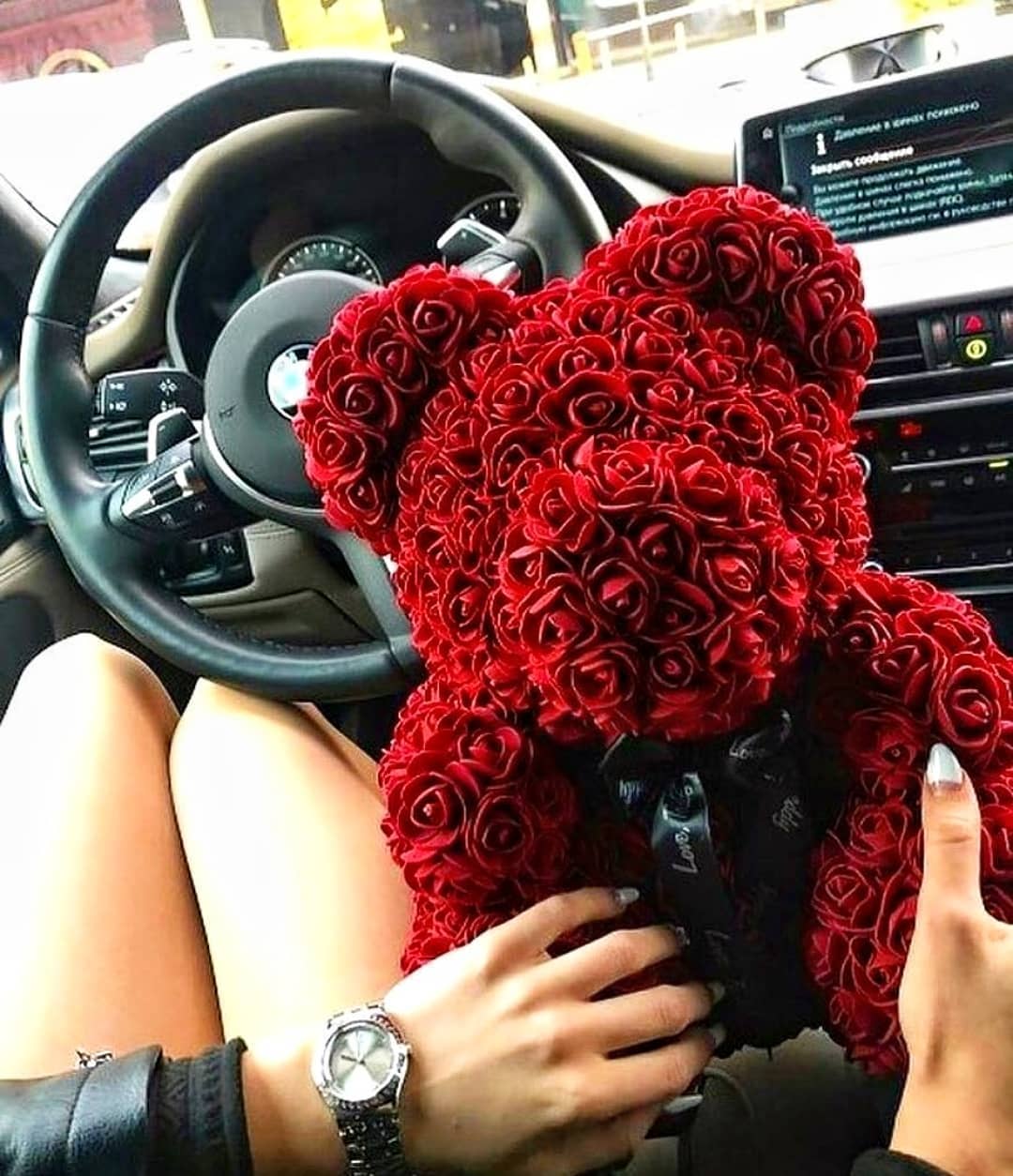 BowLift | Artificial Rose Flowers Teddy Bear