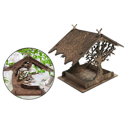 BowLift | Rustic Treehouse Wooden Bird Feeder