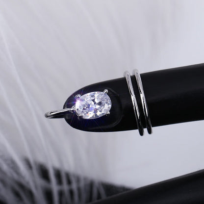 BowLift | Sleek Line Gothic Metal Thin Nail Rings