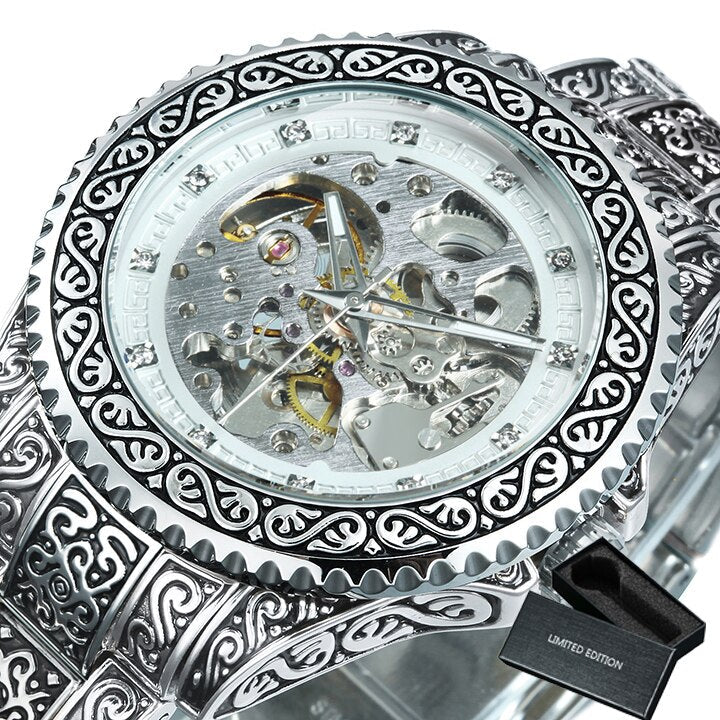 BowLift | Retro Lux Hand-Engraved Automatic Mechanic Watch