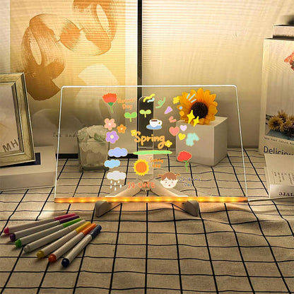 Kiddli Reusable LED Drawing Board with Light Pen