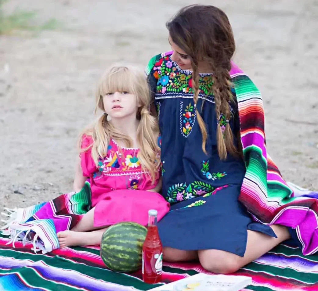 Skanto | Boho Vibrant Mexican Serape Blanket
