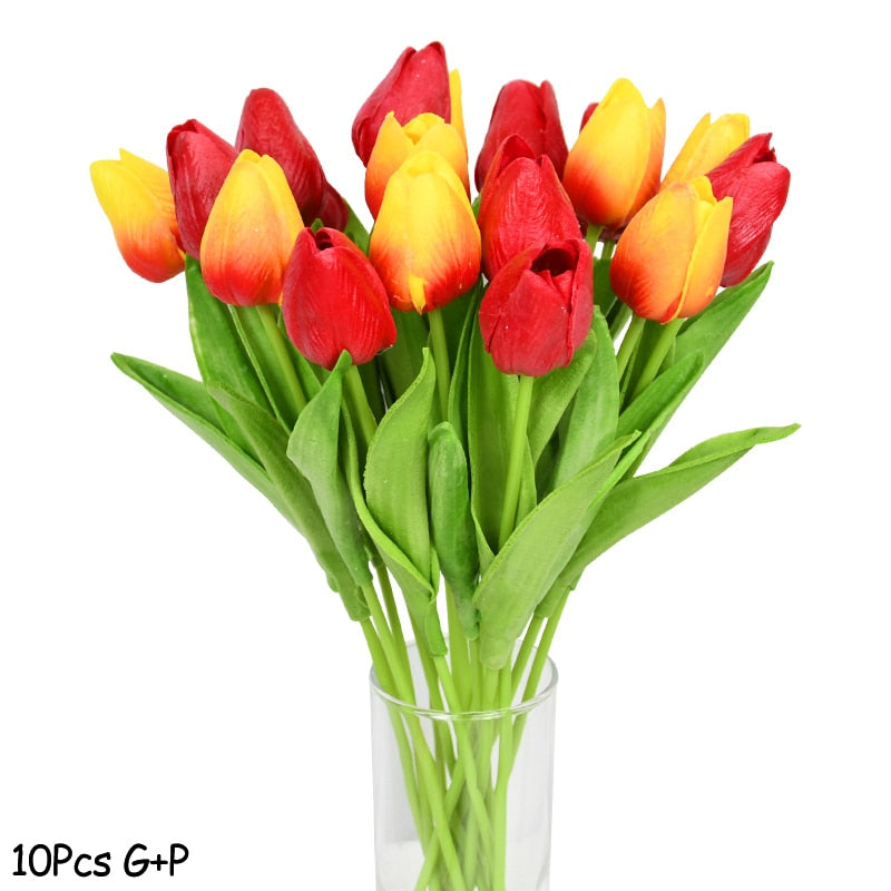 Skanto | Artificial Tulip Bouquet, Decoration (10 Pieces)