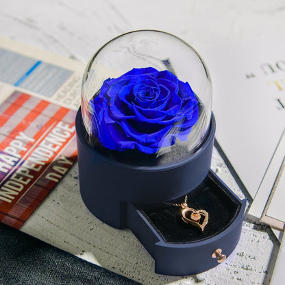 Skanto | Natural Eternal Rose Necklace Jewelry Box