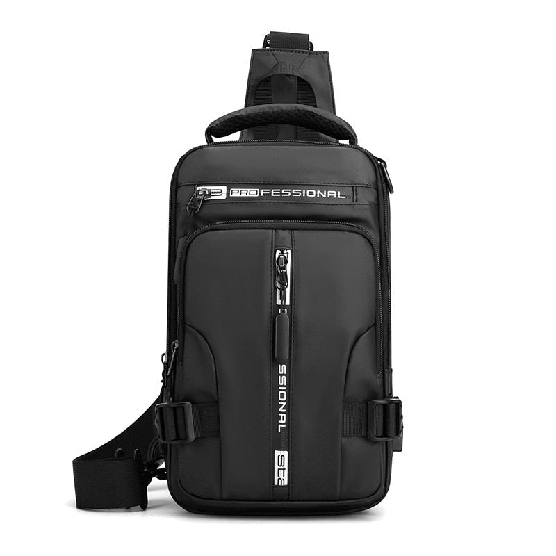 Skanto | Waterproof Oxford Crossbody Bag, Anti-theft Sling Bag, USB Charging & Multi-Pocket Design