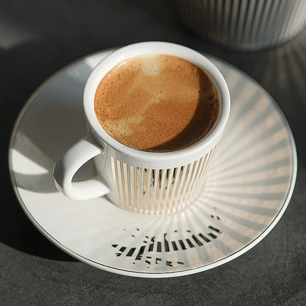 BowLift | Creative dynamic SLR cup Leopard anamorphic zebra cup Luycho coffee tea cup set with coaster 90ml-225ml