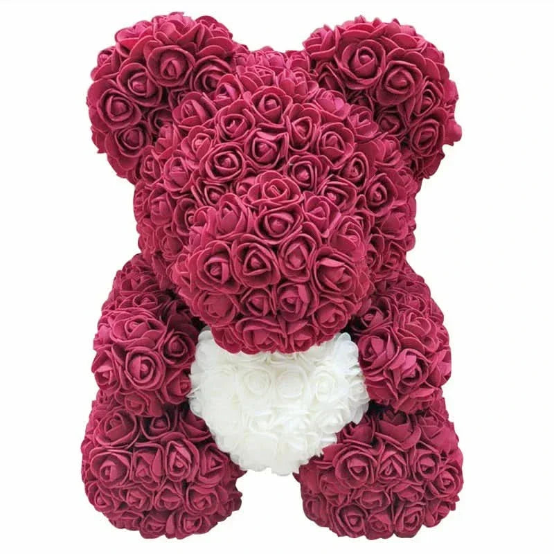 BowLift | Rose Teddy Bear with Handmade Foam Roses – 40cm