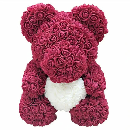 BowLift | Rose Teddy Bear with Handmade Foam Roses – 40cm