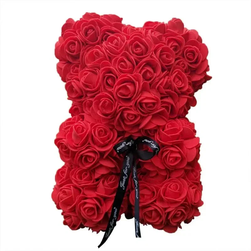BowLift | Rose Teddy Bear with Handmade Foam Roses – 40cm